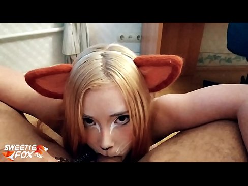 ❤️ Kitsune menelan kontol dan cum di mulutnya ❤️ Porn keras pada kami